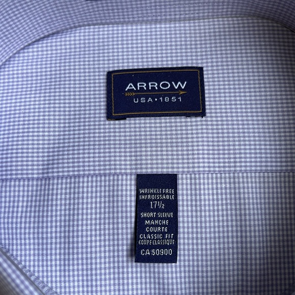 NWT Arrow Short Sleeve Button Up - Sz 17 1/2 (XL) - Picture 5 of 10